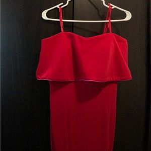 New Women Xscape Strapless Red Dress